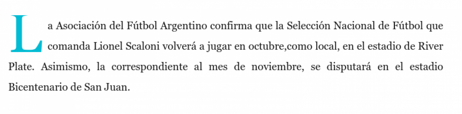Imagen El comunicado de AFA en su página oficial