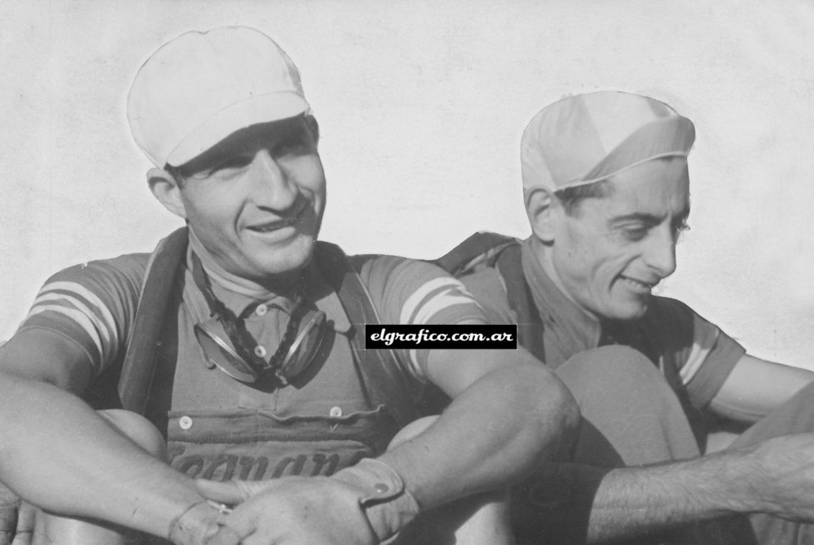 Imagen Comenzó en la Legnano como "gregario" de Gino Bartali. El destino los hizo grandes adversarios y después decidió que Bartali fuera "gregario" de Coppi en su más grande empresa de la Vuelta de Francia. 