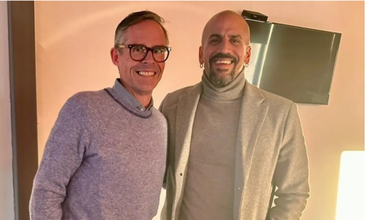 Imagen Juan Sebastián Verón junto con Foster Gillett, el inversor en Estudiantes.