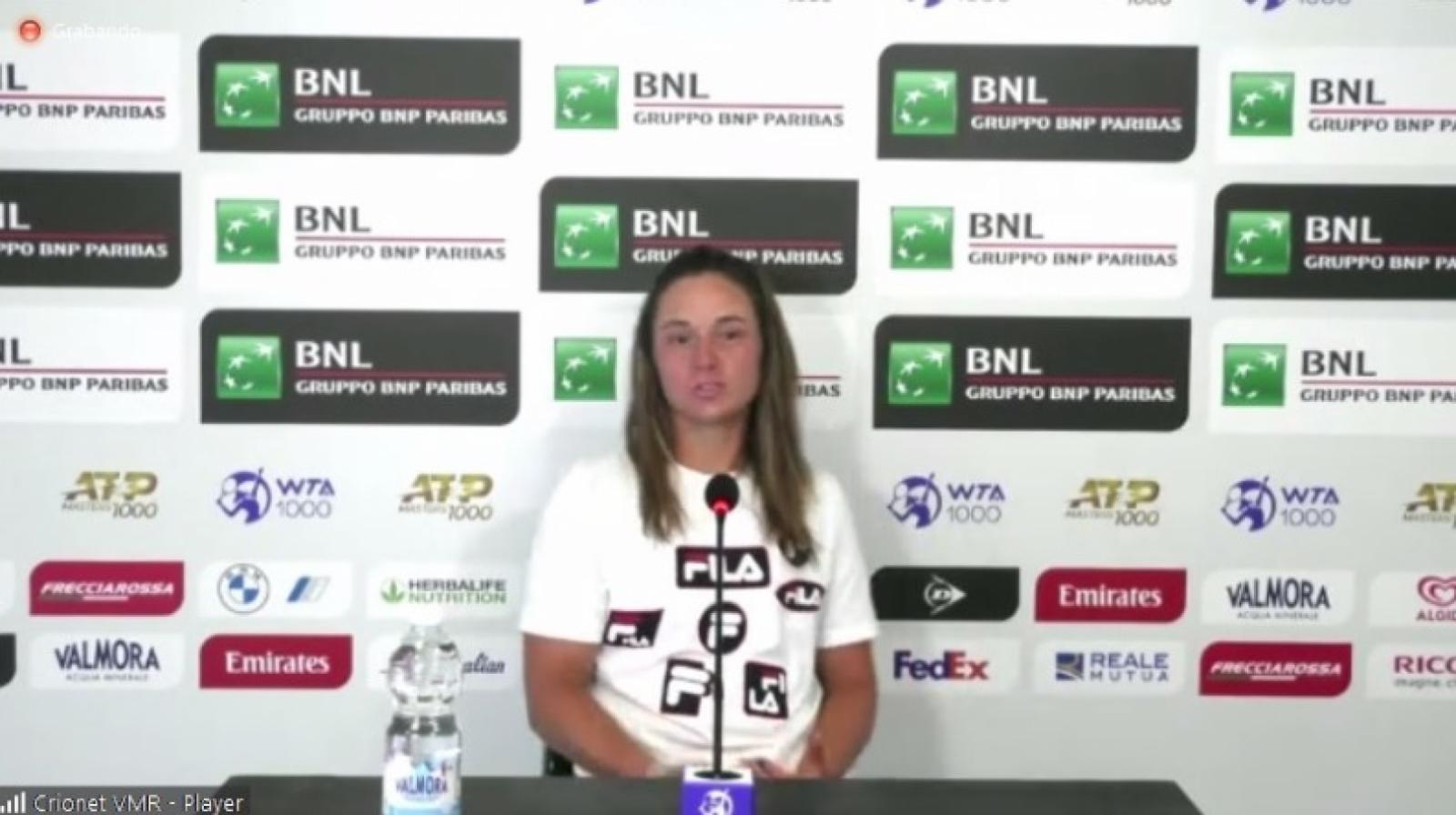 Imagen Podoroska, en rueda de prensa virtual tras el sensacional triunfo ante Serena Williams