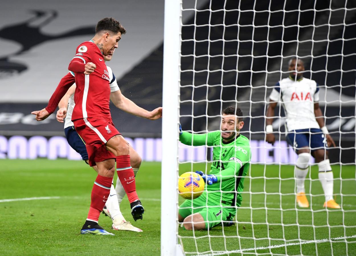 Imagen Firmino abrió la cuenta tras un pase de Mané. Fue sobre el final del primer tiempo.