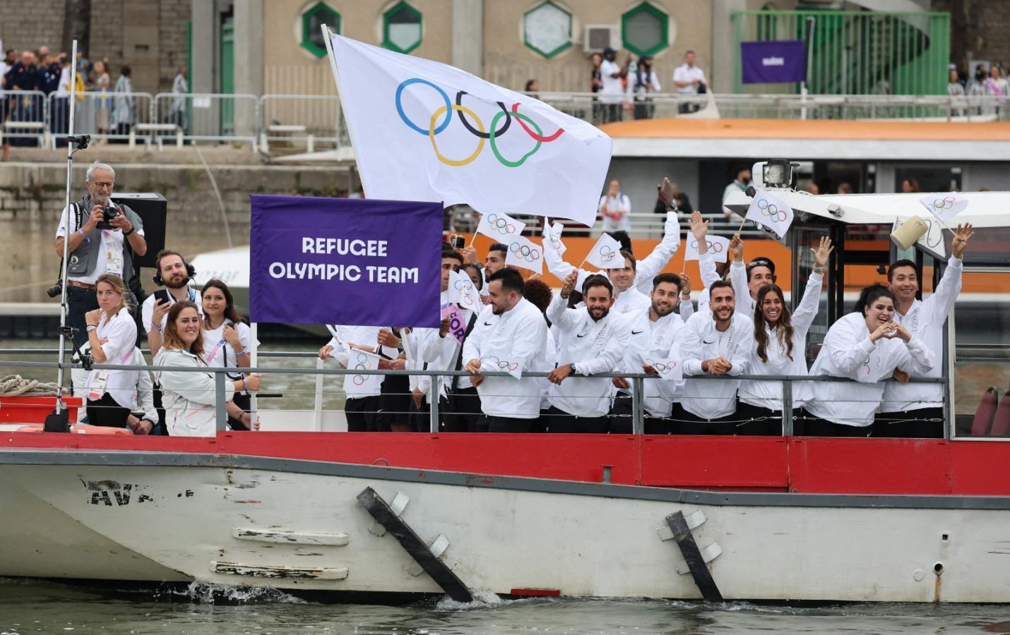 Imagen El equipo de refugiados formó parte del desfile inaugural.