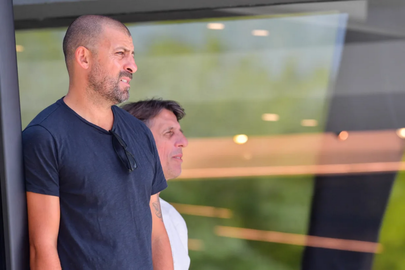 Imagen Samuel y Luis Martín en la práctica de Roma en Trigoria.