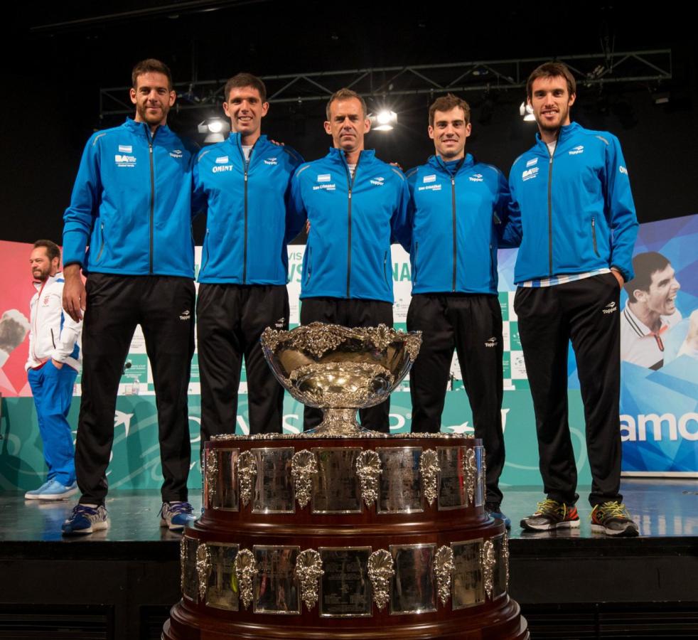 Imagen El equipo que ganó la Davis en 2016 gracias al último punto de Delbonis.