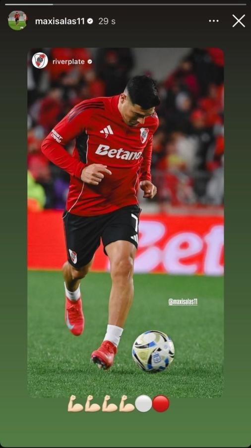 Imagen La historia de Instagram que publicó Maxi Salas.