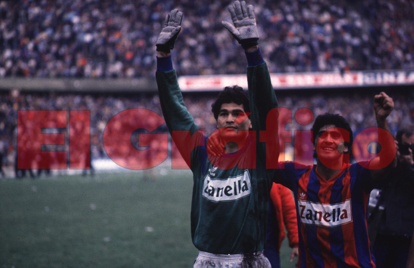 Chilavert en San Lorenzo, allí ganó una liguilla pre-Libertadores.