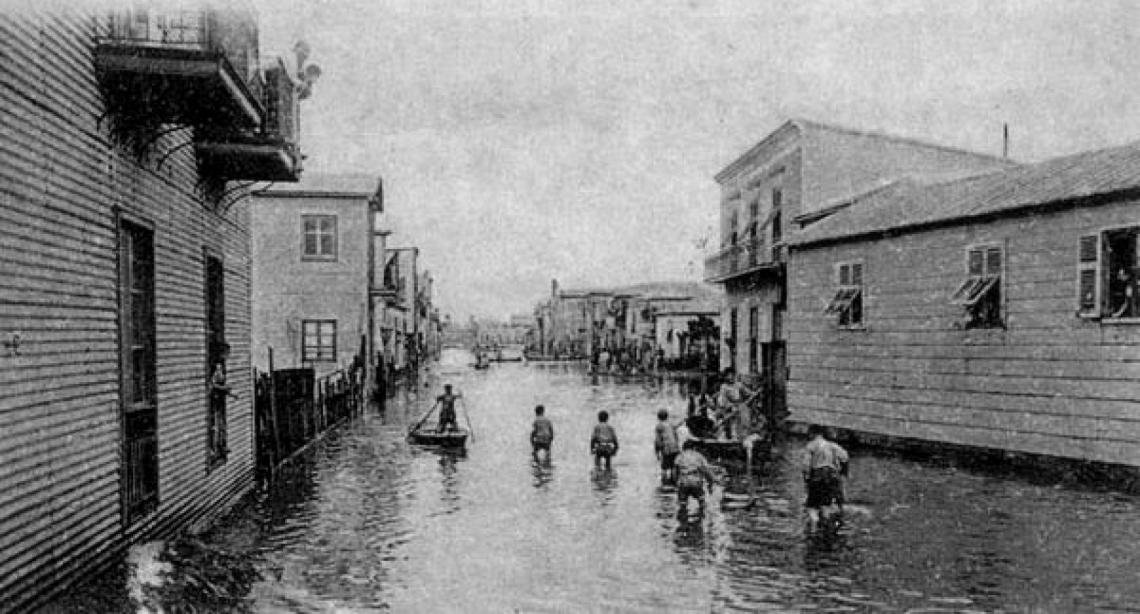 Imagen La Boca inundada en 1906.