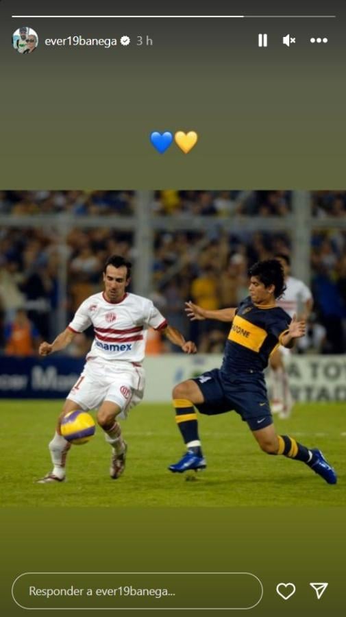 Imagen La publicación de Banega en Instagram y su guiño a Boca.