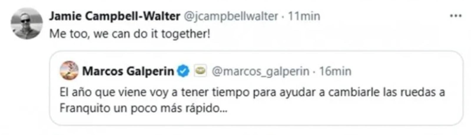 Imagen El posteo que eliminó Jamie Campbell Walter, manager de Colapinto.