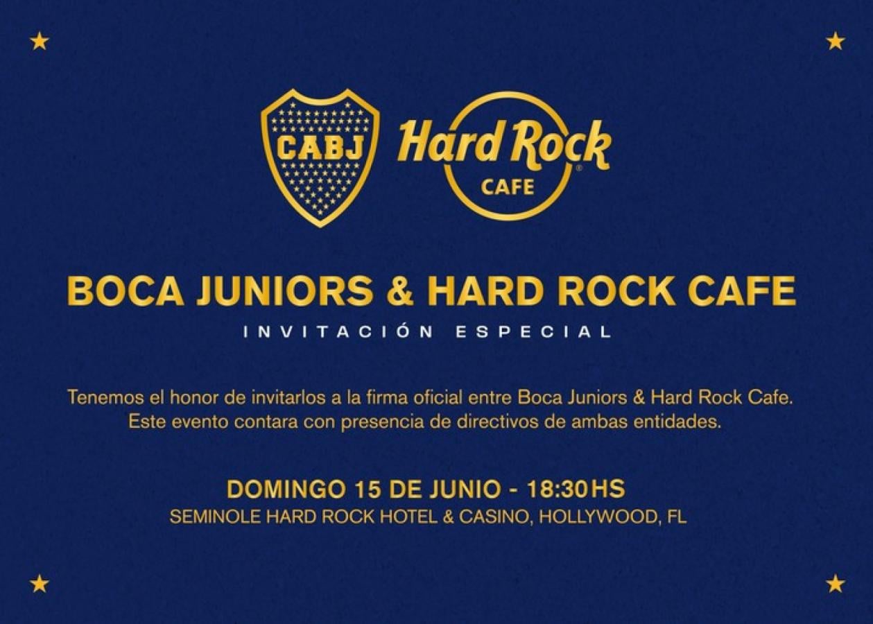 Imagen La nueva alianza de Boca: Hard Rock.