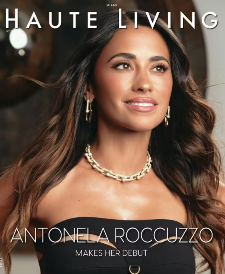 Imagen Antonela Roccuzzo, en la tapa de una revista estadounidense.