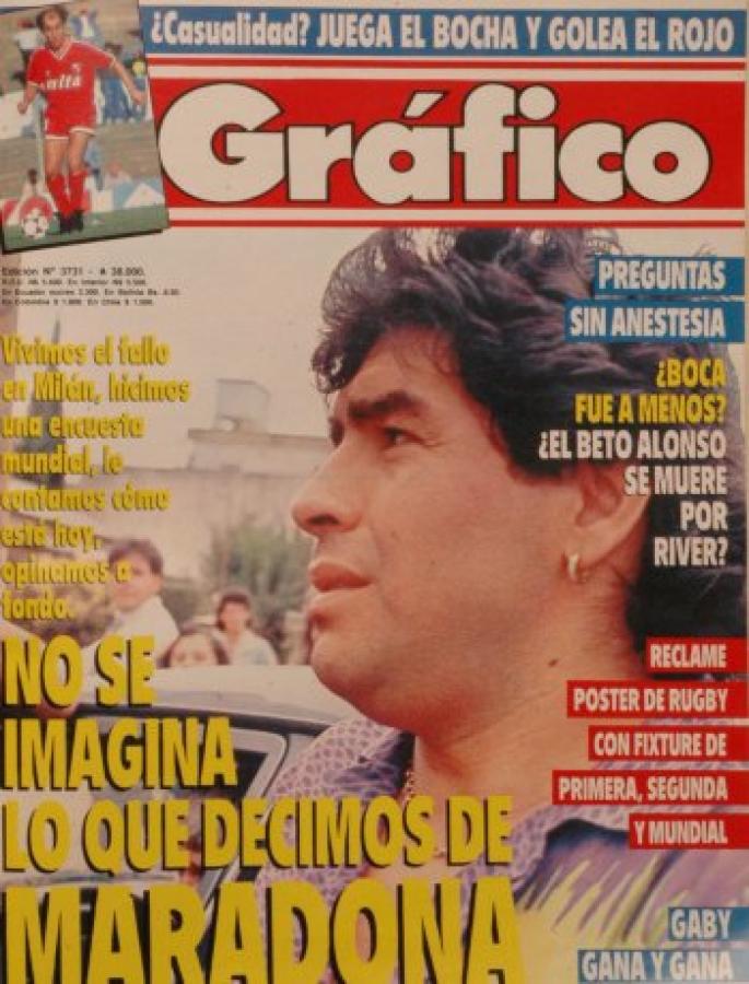 Imagen La tapa de El Gráfico del 9 de abril de 1991