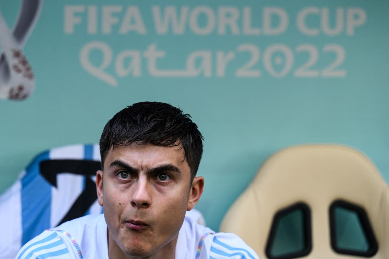 Imagen Paulo Dybala, todavía sin minutos en Qatar 2022 (Kirill KUDRYAVTSEV / AFP)