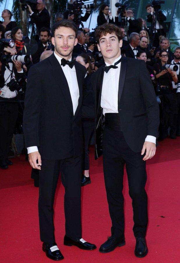 Imagen Colapinto y Gasly, en la Alfombra Roja de Cannes.