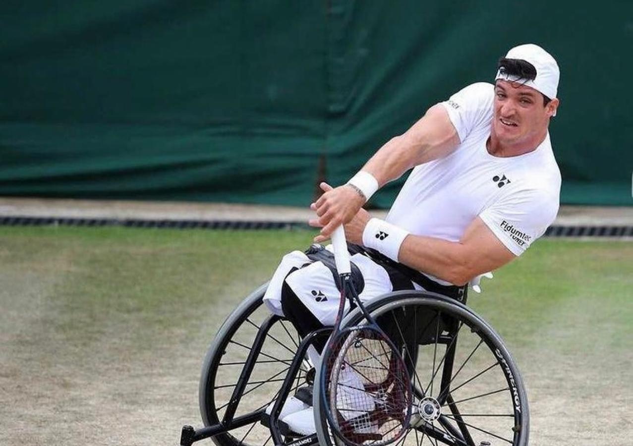 Imagen Gusti Fernández, en plena competencia en Wimbledon.