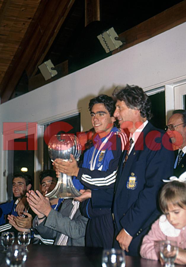 Imagen José Pekerman y Juan Pablo Sorín. Foto: Alejandro Del Bosco.