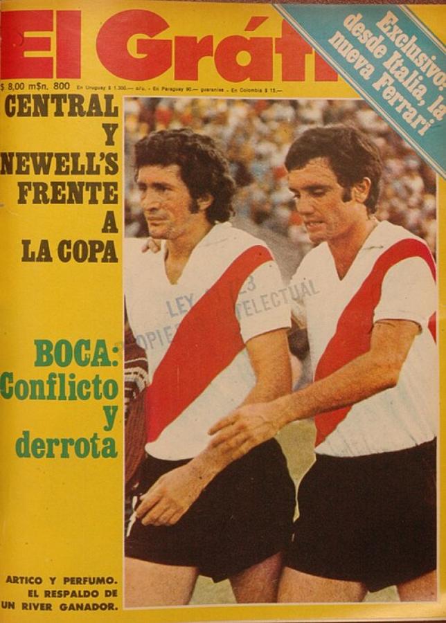 Imagen Héctor Ártico y Roberto Perfumo, tapa de El Gráfico en 1975.