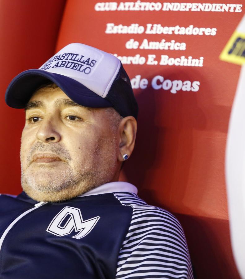 Imagen Maradona, de visita en el Libertadores de América en 2020 (FOTOBAIRES)