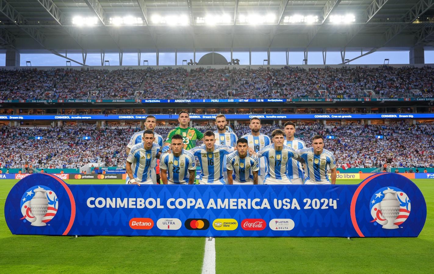 Imagen Argentina se siente local en Miami. En el Hard Rock ya derrotó 1-0 a Perú en la fase de grupos.