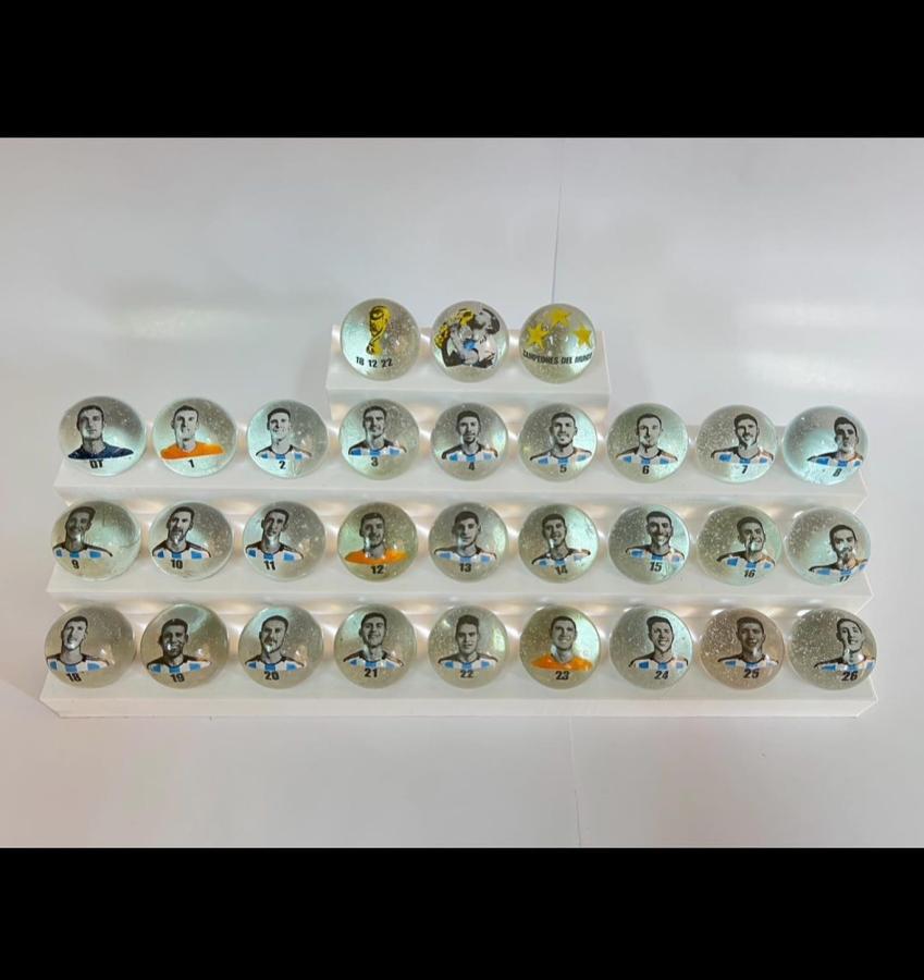 Imagen Las canicas de los campeones del mundo.