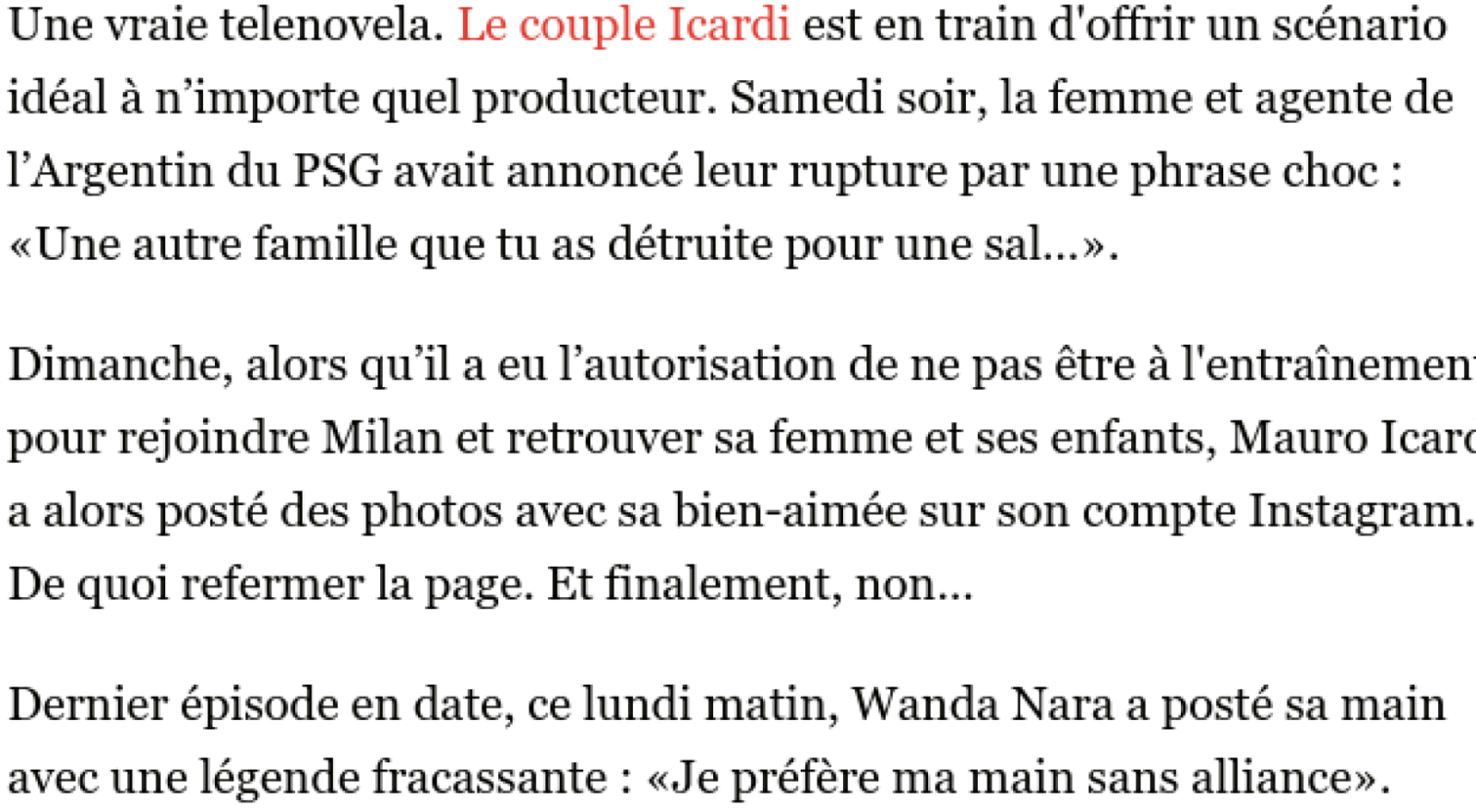 Imagen Así ven los medios franceses la crisis de Icardi y Wanda Nara.