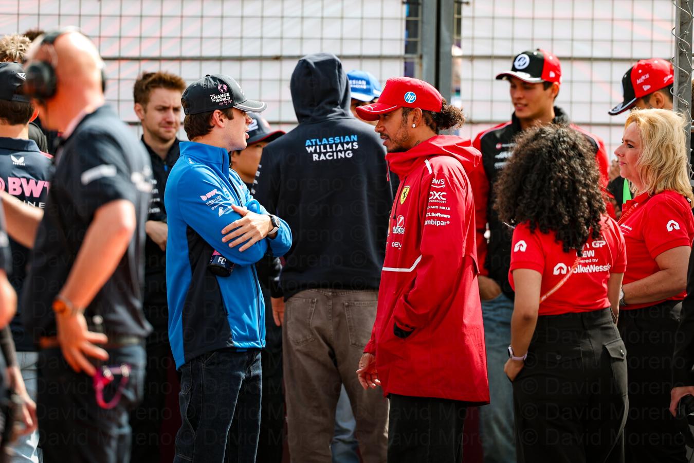 Imagen La charla entre Colapinto y Hamilton antes del Gran Premio de Países Bajos.