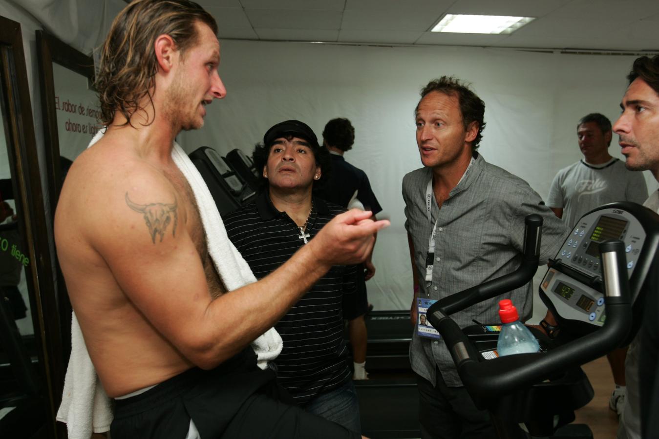 Imagen Diego con Nalbandian en el vestuario