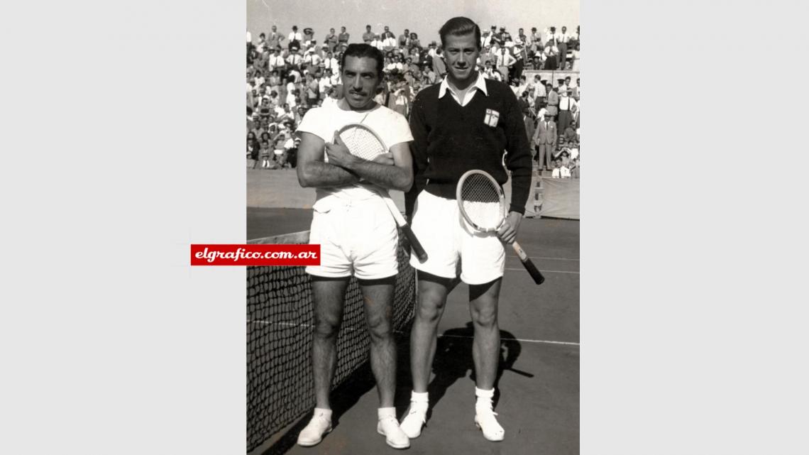 Imagen Alejo Russel y Enrique Morea, ganadores en doble de caballeros. El primero de los nombrados también se impuso en mixto en compañía de Margaret Osborne.