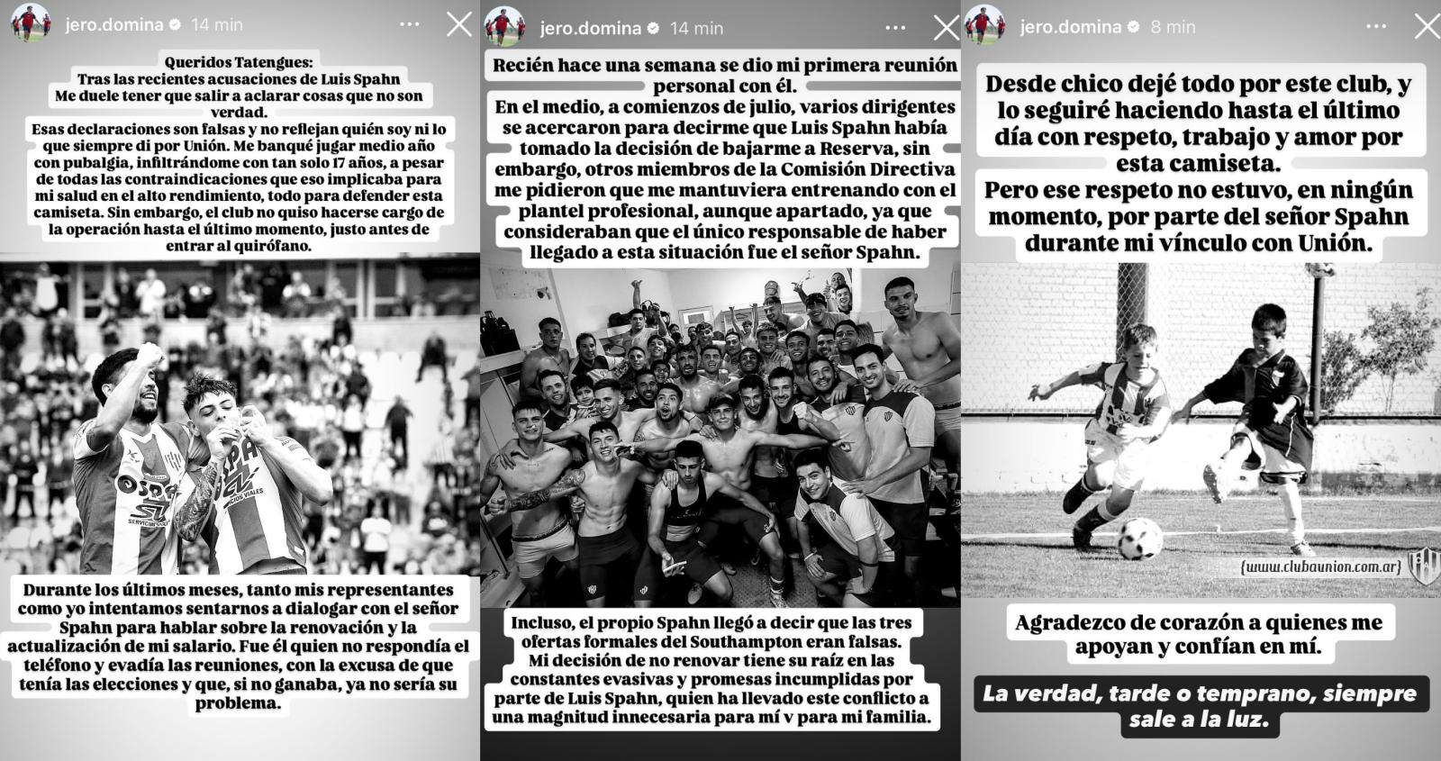 Imagen El comunicado completo de Dómina