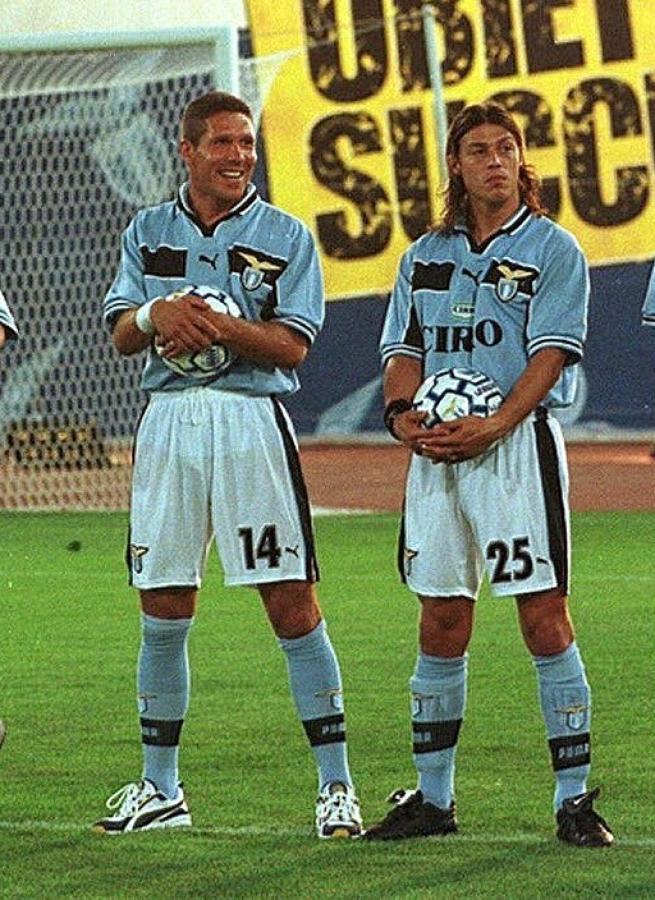 Imagen Simeone y Almeyda jugaron juntos en Lazio