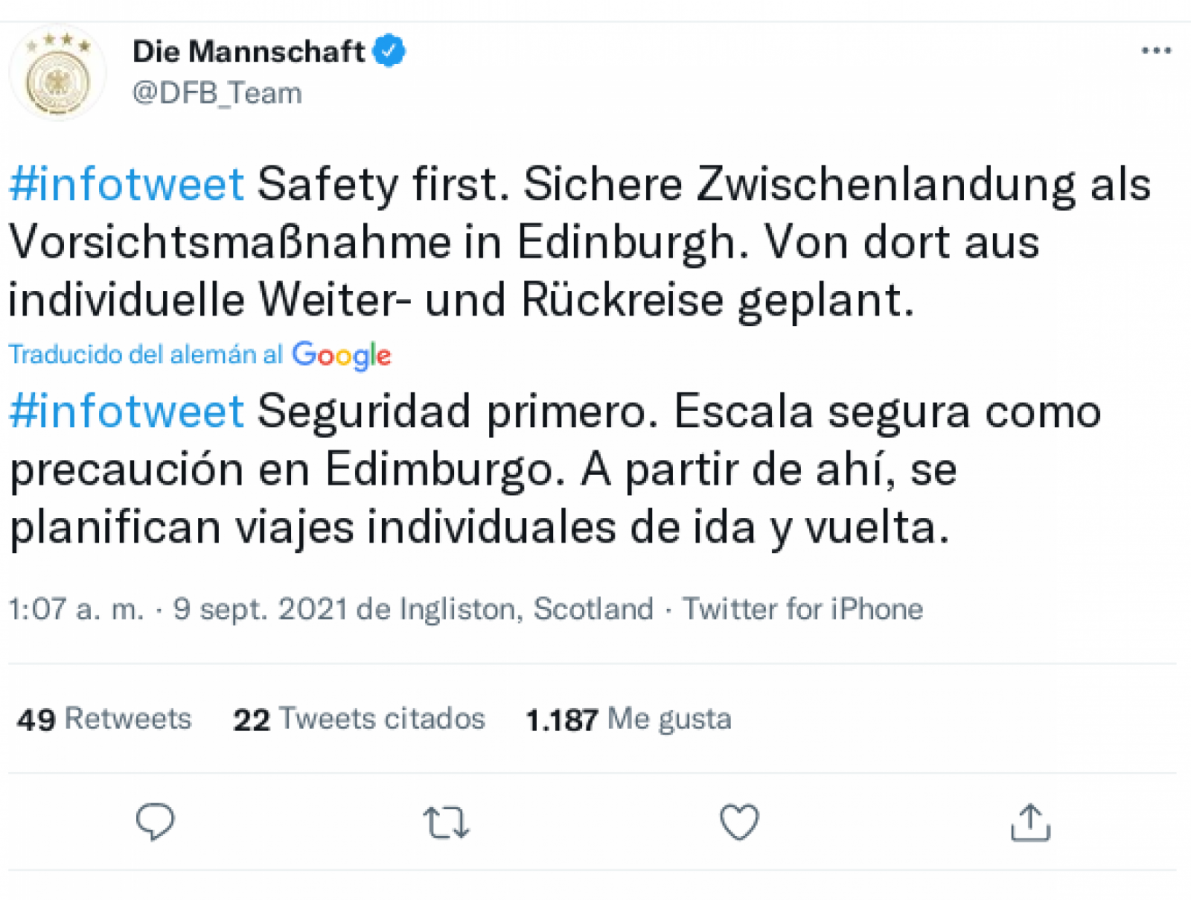 Imagen La cuenta de twitter de la selección Alemana