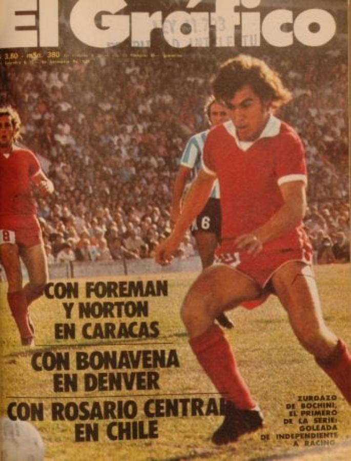 Imagen La primera tapa de Bochini en el gráfico: triplete a Racing.
