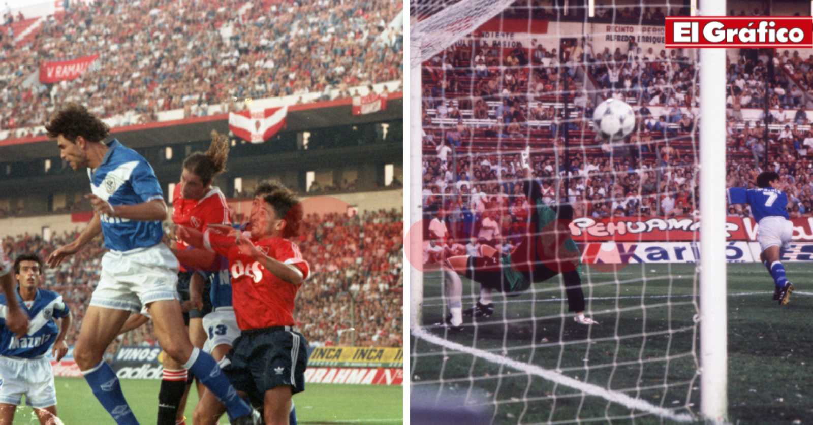 Imagen Algunas acciones de Independiente 0 Velez 3, el 17 de diciembre de 1995