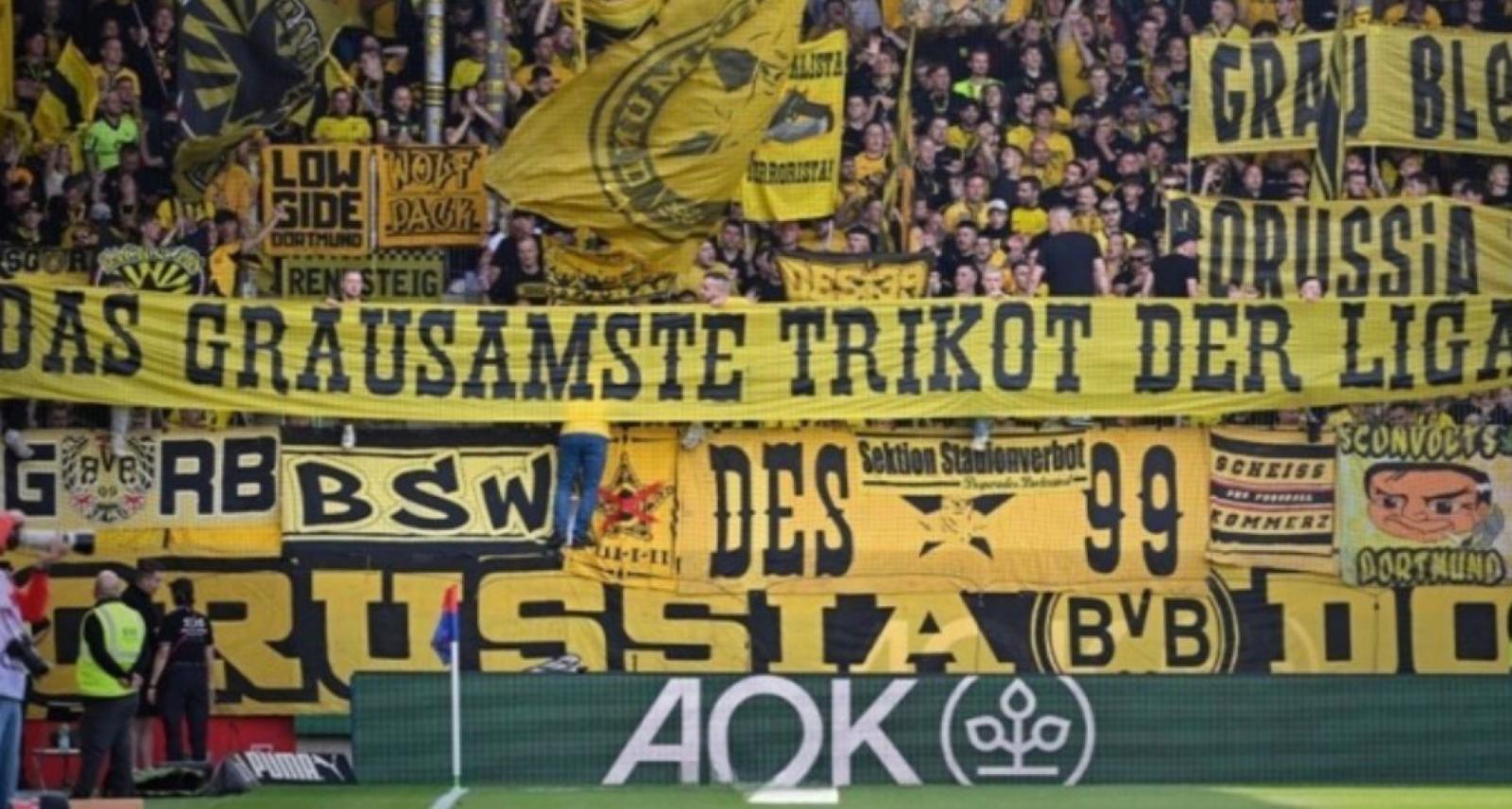 Imagen "La peor camiseta de la Bundesliga": la queja de Borussia Dortmund hecha bandera.