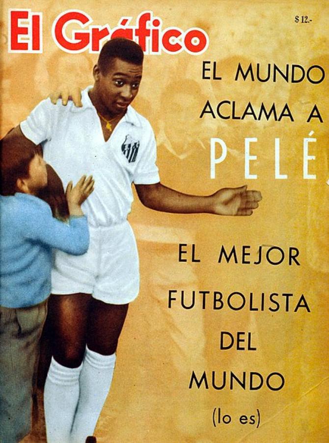 Imagen El Gráfico reconoce a Pelé como el mejor futbolista del mundo.