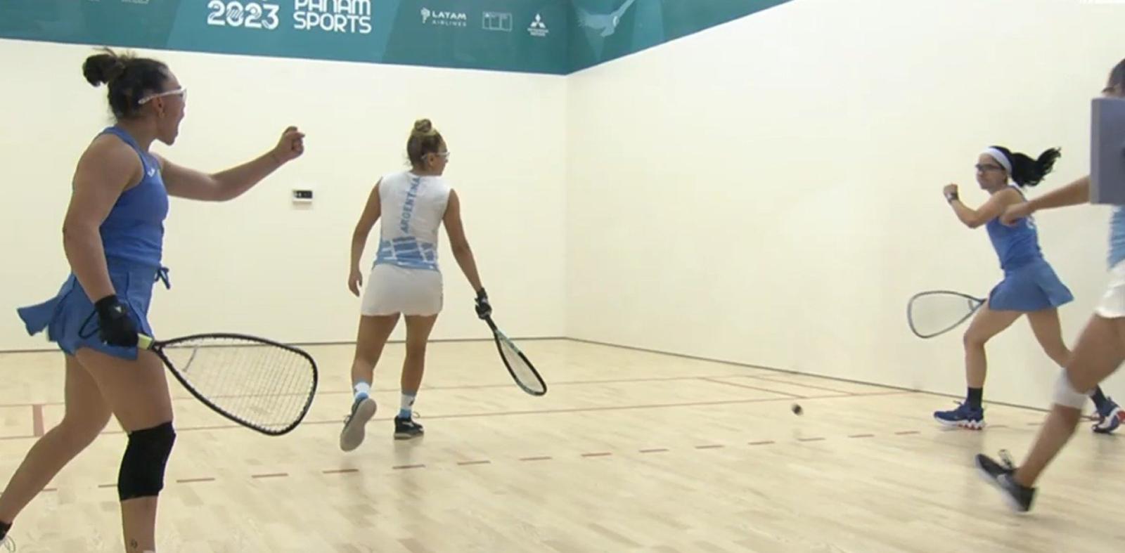 Imagen La dupla femenina de raquetbol le dio a la Argentina una medalla plateada.