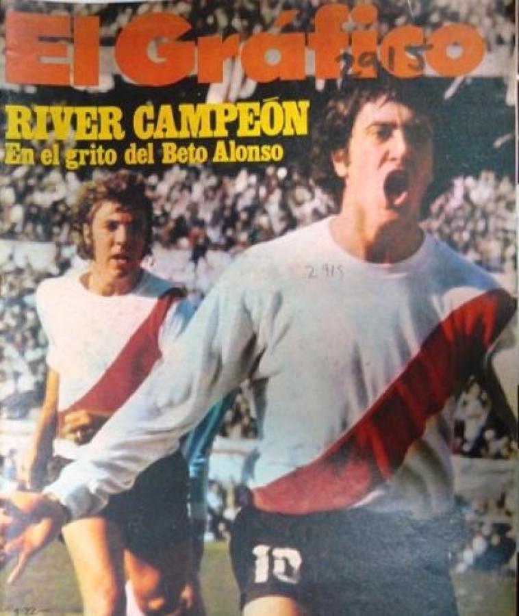 Imagen Alonso, tapa de El Gráfico por la histórica conquista del '75.