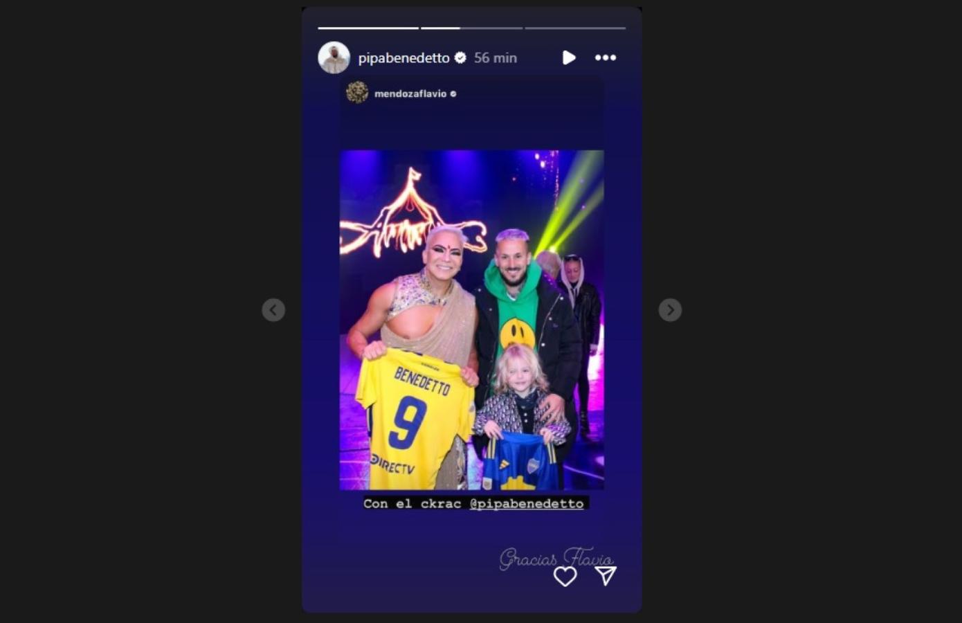 Imagen Darío Benedetto, en el show de Flavio Mendoza.