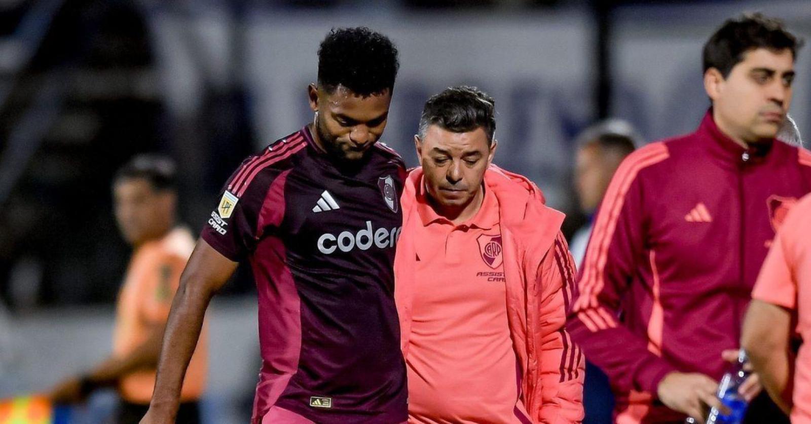Imagen Miguel Borja junto a Marcelo Gallardo, el entrenador que lo llevó a River