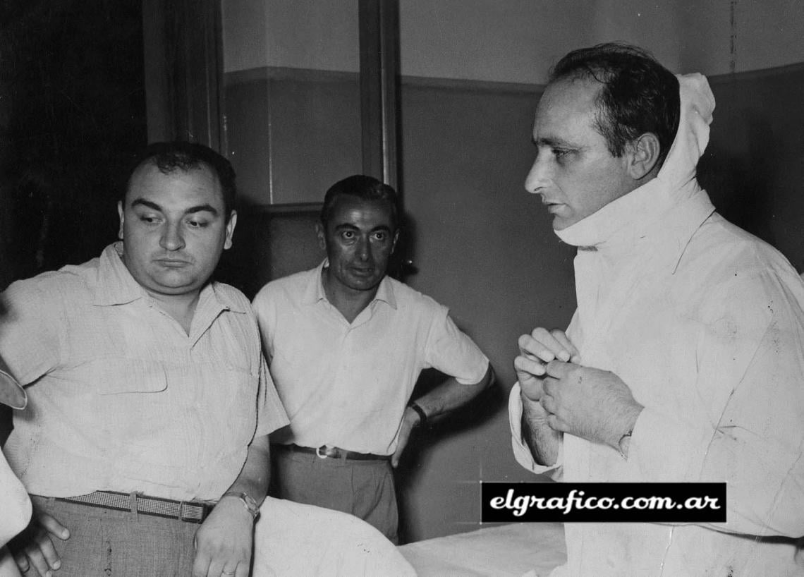 Imagen Fangio recuperandose en Italia junto a Froilán González.