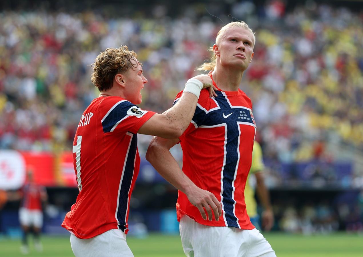 Imagen Haaland, la gran figura del triunfo de Noruega