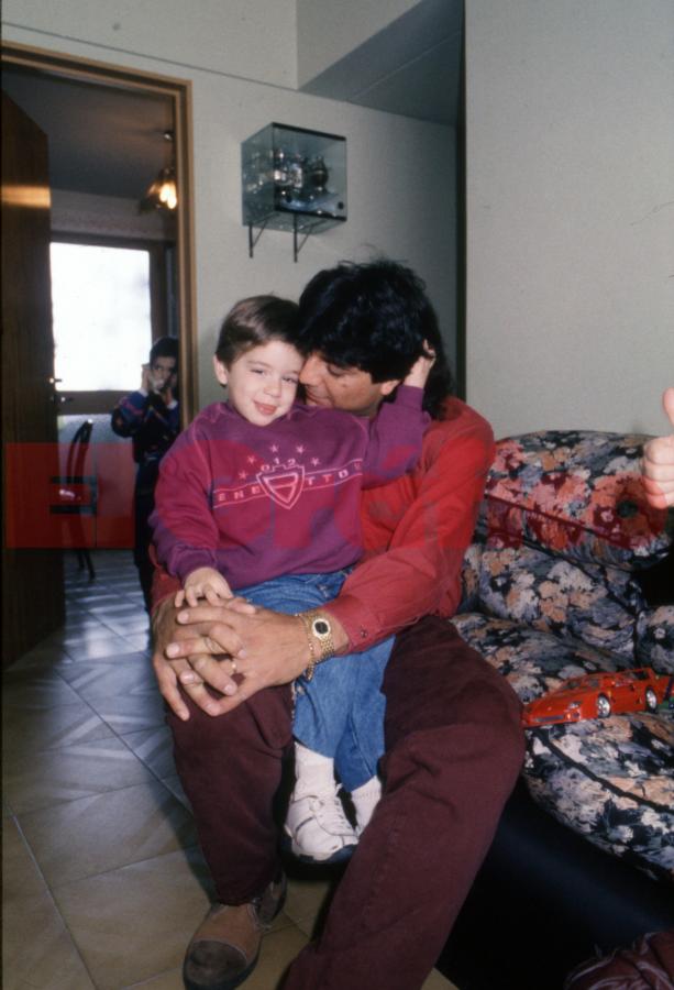 Imagen El Búfalo y Juan Pablo, su hijo, en 1991.
