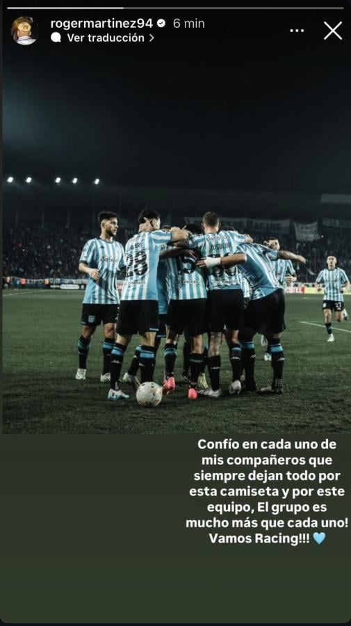 Imagen Roger Martínez quiso destacar la unión del grupo en su posteo de IG.