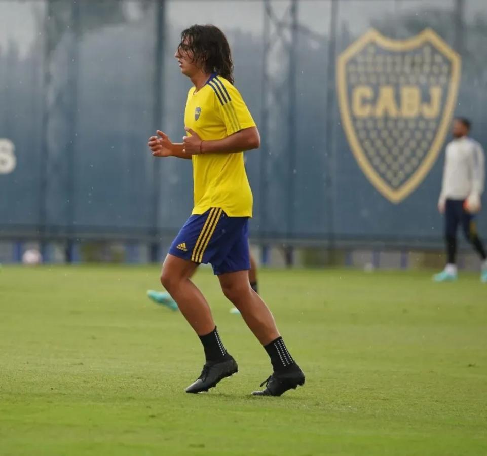 Imagen Leonel Coira, durante una práctica en Boca.