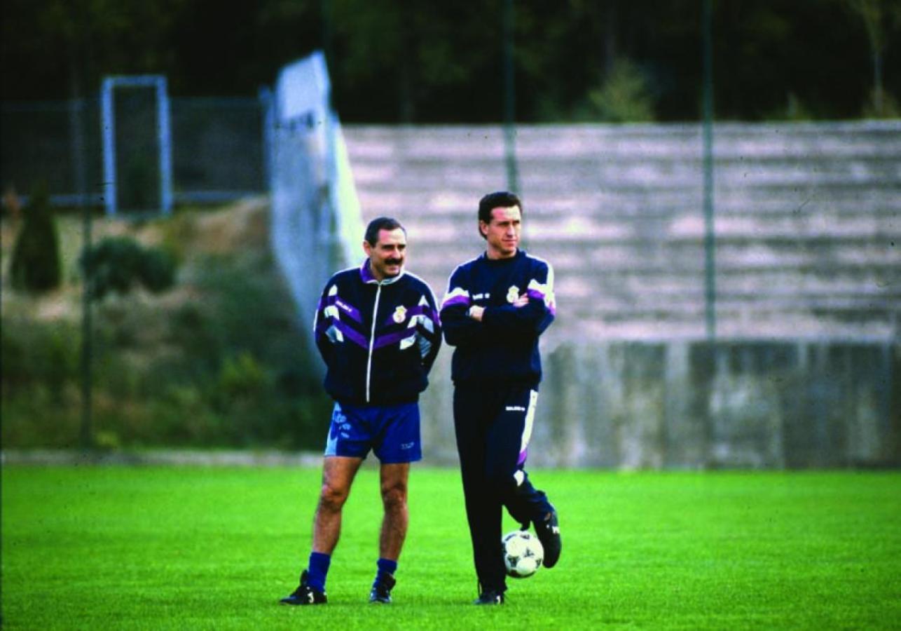 Imagen En dupla técnica con Valdano en Real Madrid: fueron campeones.