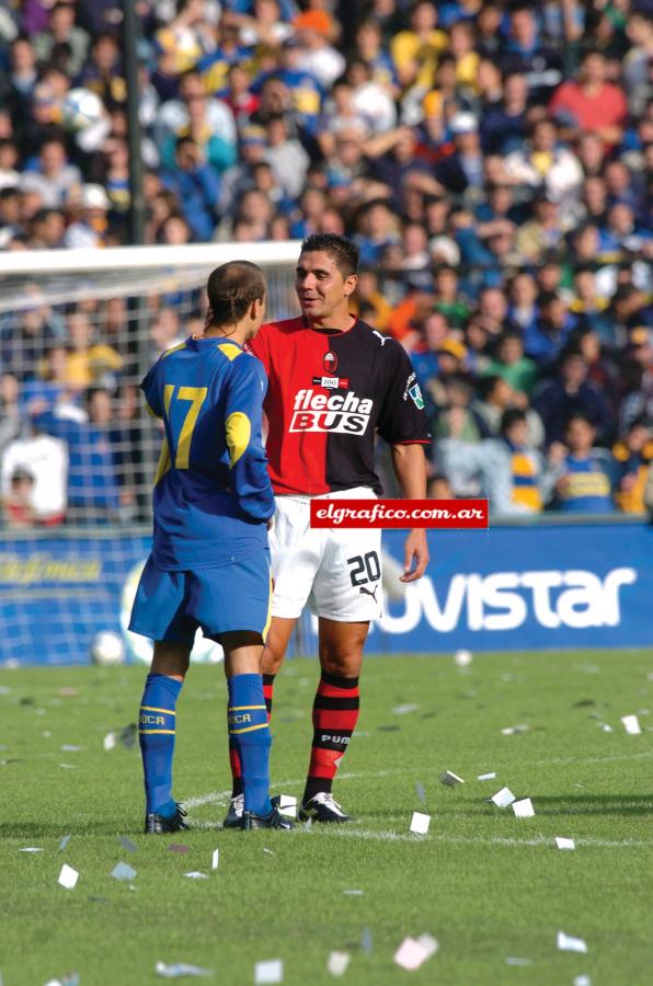 Imagen En colon es ídolo absoluto y máximo goleador histórico. Aquí, charla con Palacio.