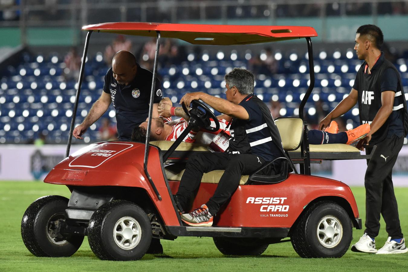 Imagen Héctor Villalba, el otro jugador paraguayo que se rompió los ligamentos.