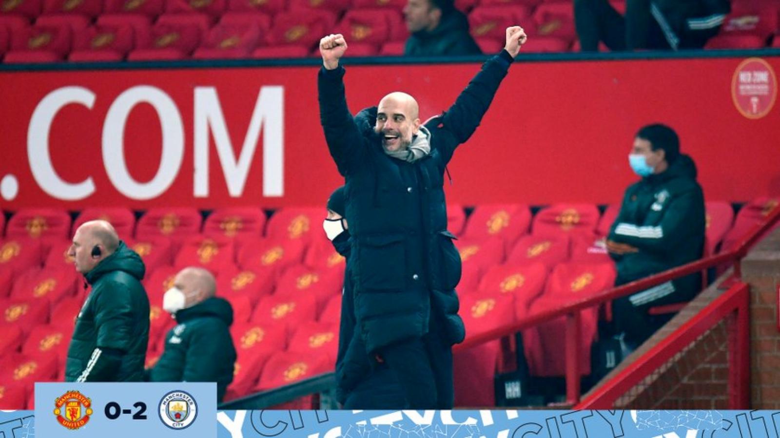 Imagen Guardiola levanta los brazos: en la final se volverá a cruzar con Mourinho