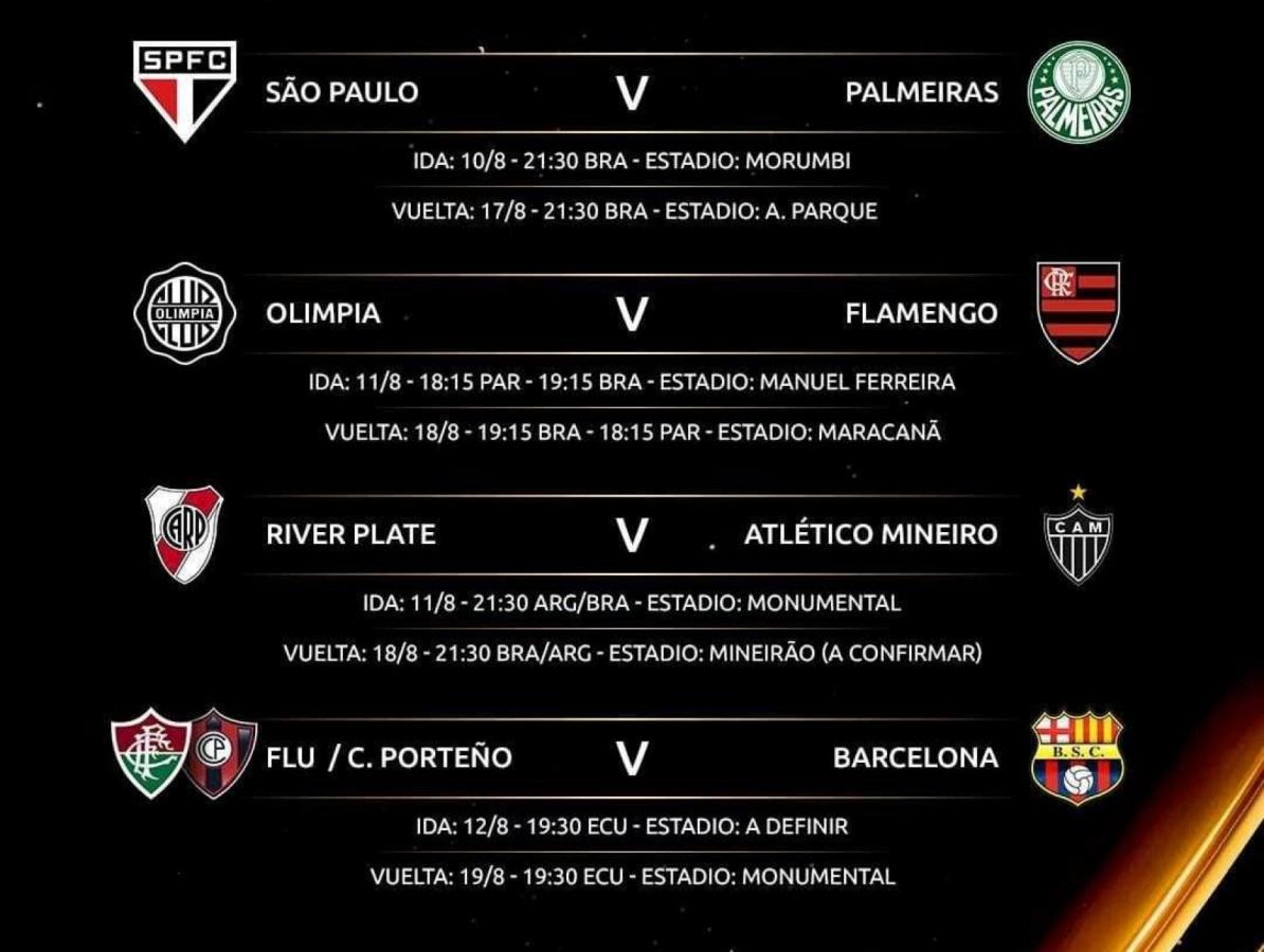 YA ESTÁN LAS FECHAS DE LOS CUARTOS DE FINAL DE LA LIBERTADORES El Gráfico