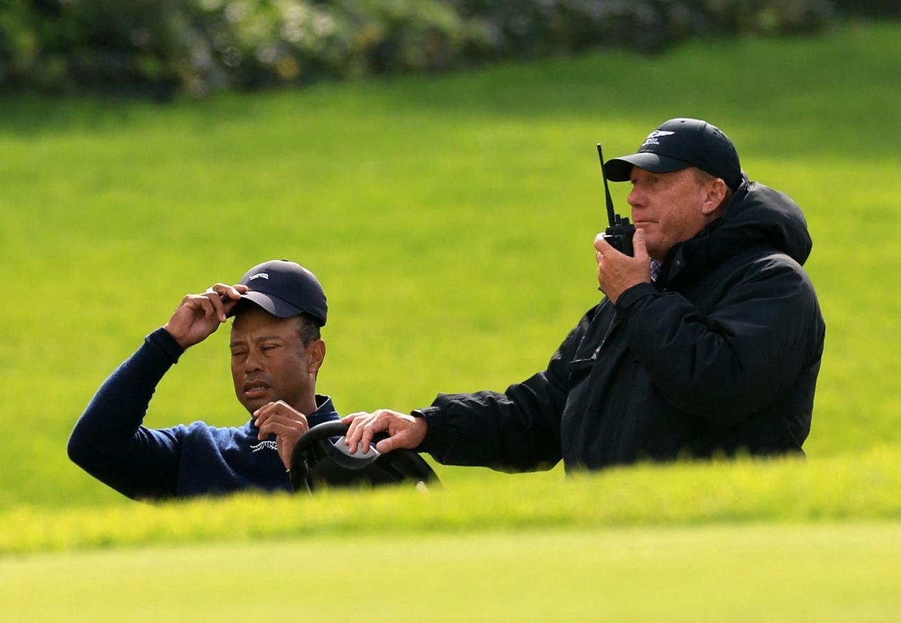 Imagen El momento en que Tiger Woods decidió retirarse del torneo.